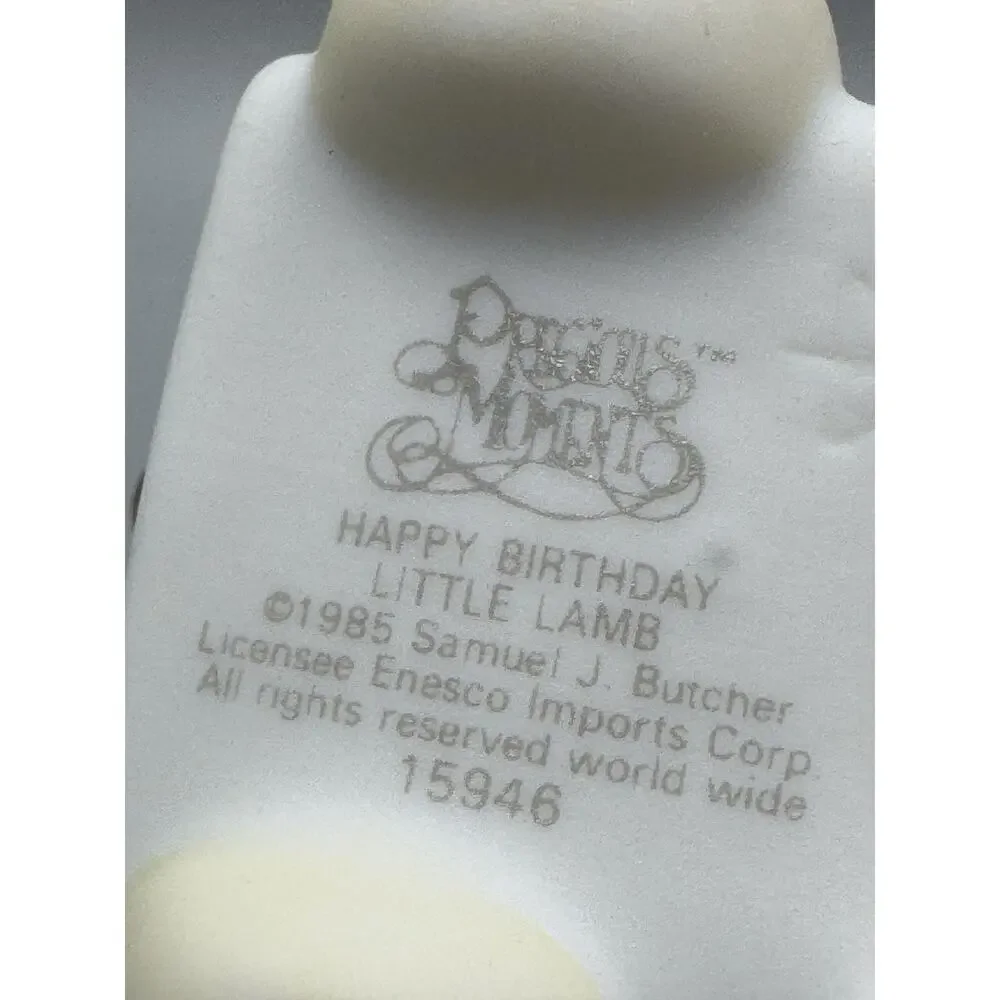 Vtg Precious Moments-Happy Birthday Little Lamb-1 YEAR OLD Birthday Train 15946